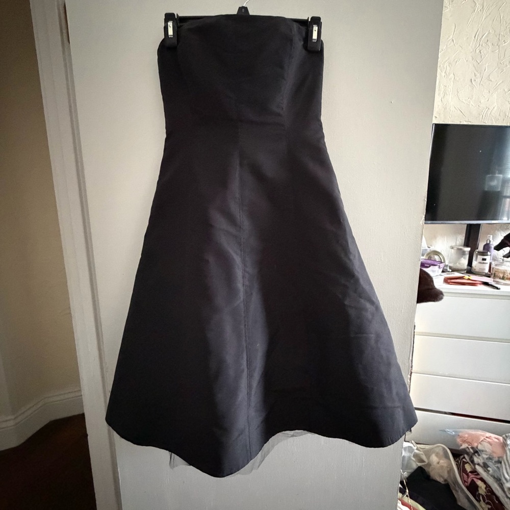 J. Crew Strapless Black Dress